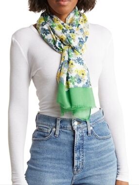 Kate Spade FLORAL MEDLEY Oblong Scarf (MSRP $98) Summer Lovin